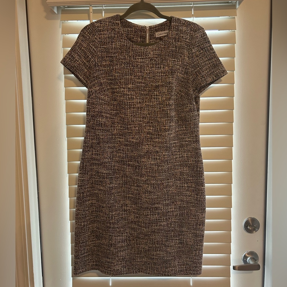 Calvin Klein Black and White Textured Dress, size 10